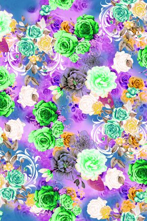 玫瑰印花华亿平台图片