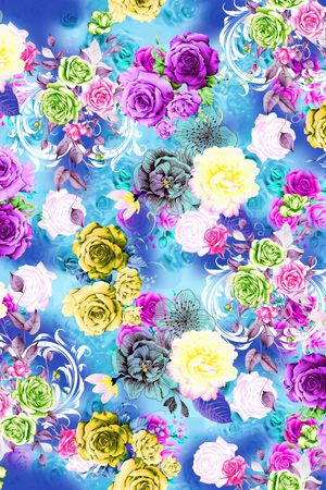 玫瑰印花华亿平台图片