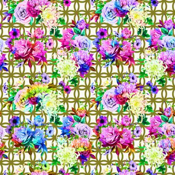 牡丹印花华亿平台图片