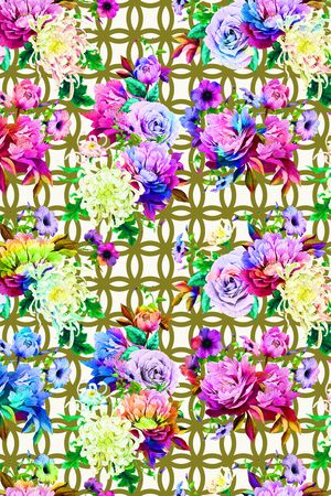 牡丹印花华亿平台图片