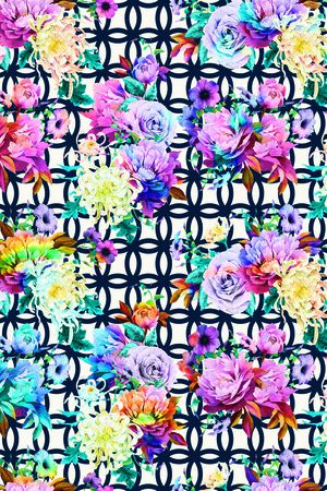 牡丹印花华亿平台图片