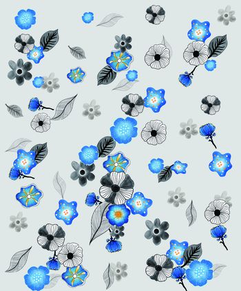 花卉印花华亿平台图片