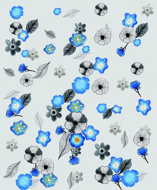 花卉印花华亿平台图片