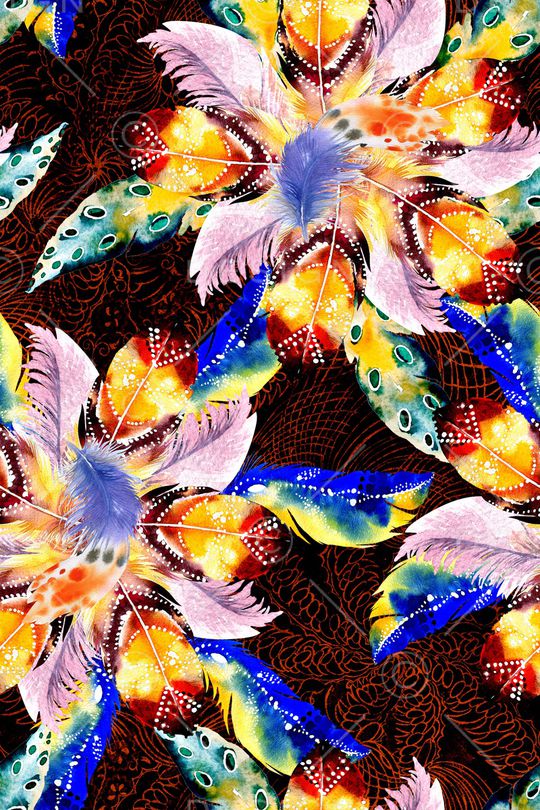 动物羽毛印花华亿平台图片