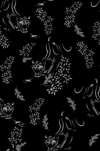 黑白花印花华亿平台图片