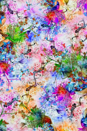 花卉印花华亿平台图片