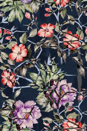 花卉印花华亿平台图片