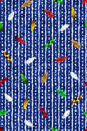 羽毛印花华亿平台图片