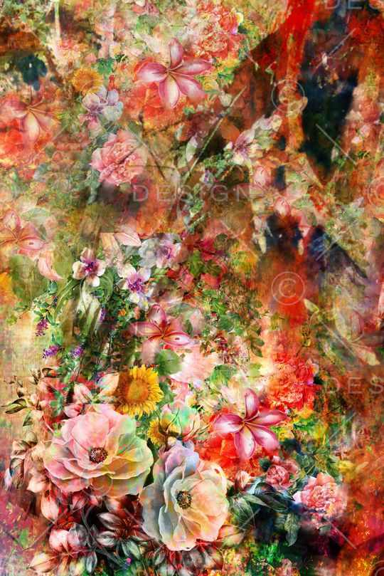 花卉印花华亿平台图片