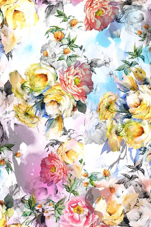 花卉印花华亿平台图片