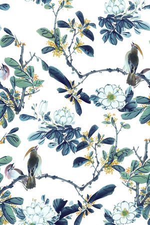 树枝印花华亿平台图片