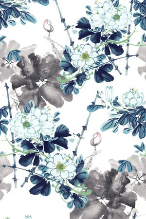 荷花印花华亿平台图片