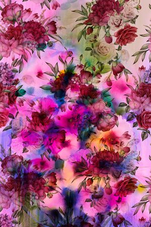 花卉印花华亿平台图片