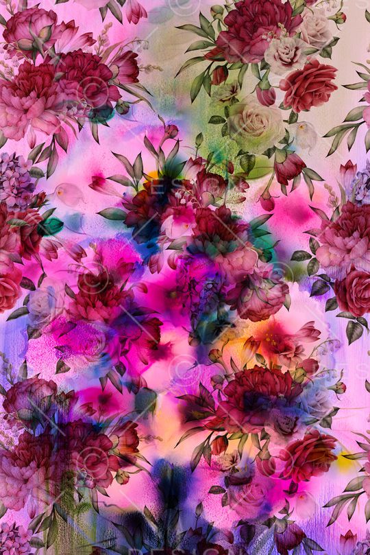 花卉印花华亿平台图片