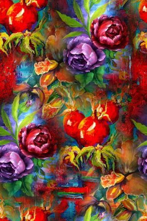 花卉印花华亿平台图片