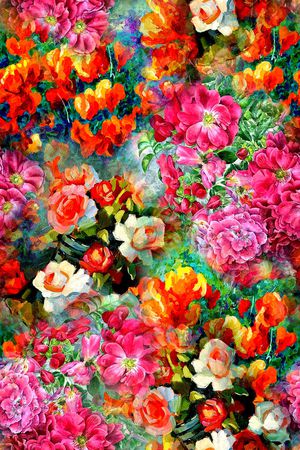 花卉印花华亿平台图片