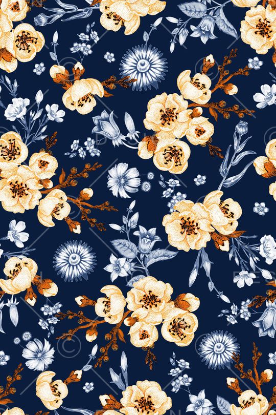 花卉印花华亿平台图片