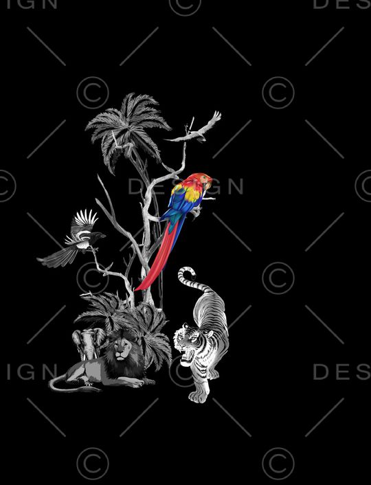 狮子印花华亿平台图片