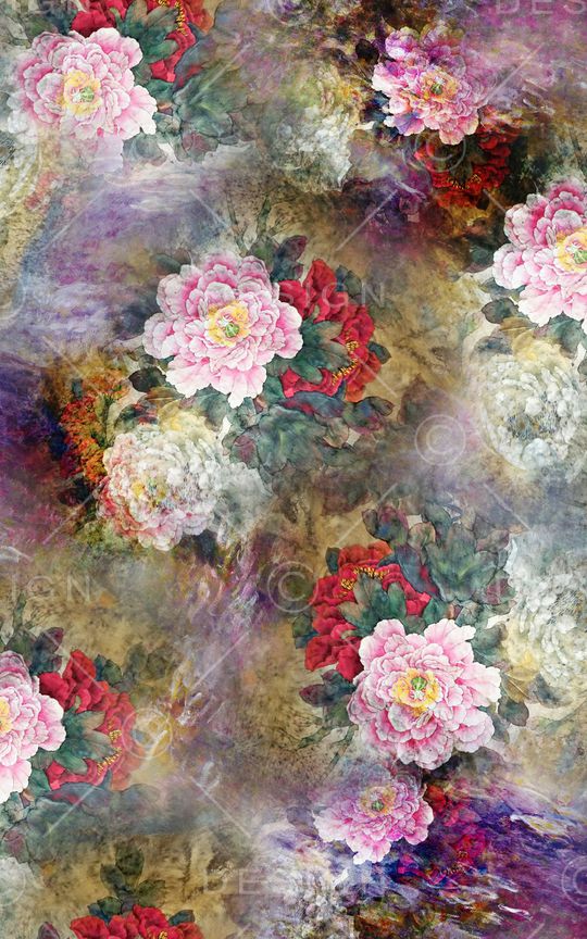 花卉印花华亿平台图片