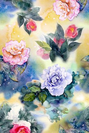 花卉印花华亿平台图片