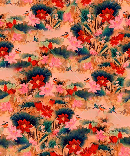 花卉印花华亿平台图片