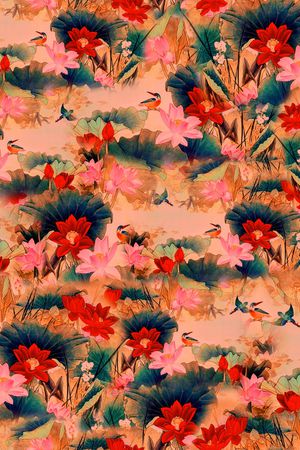 花卉印花华亿平台图片