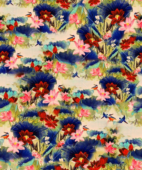 花卉印花华亿平台图片