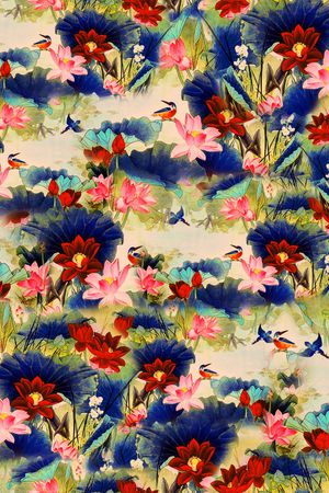 花卉印花华亿平台图片