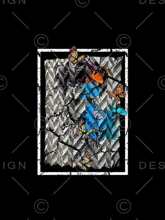 蝴蝶印花华亿平台图片