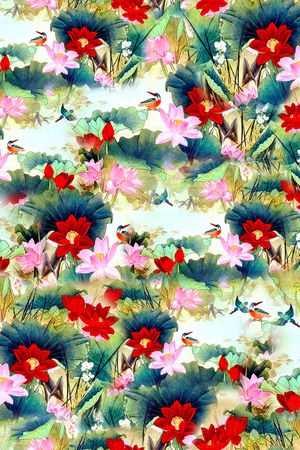 花卉印花华亿平台图片