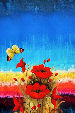 花卉印花华亿平台图片