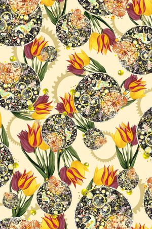 花卉印花华亿平台图片