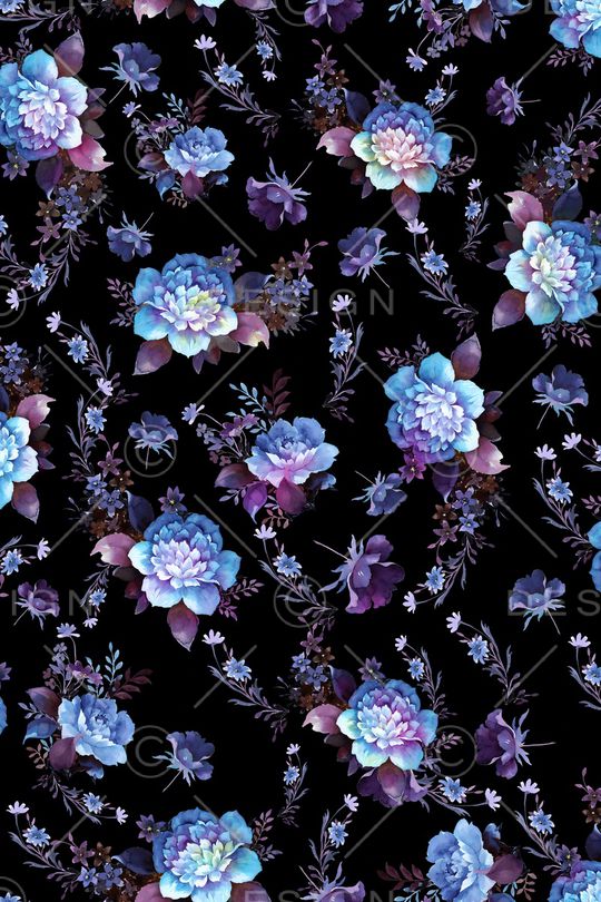 手绘花卉印花华亿平台图片