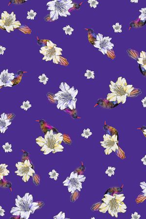 手绘花卉印花华亿平台图片