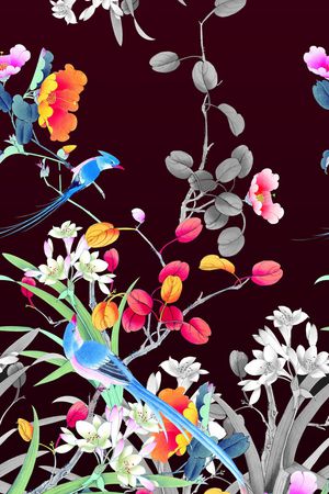 花卉印花华亿平台图片