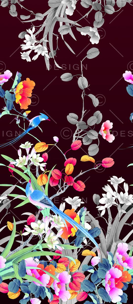 花卉印花华亿平台图片