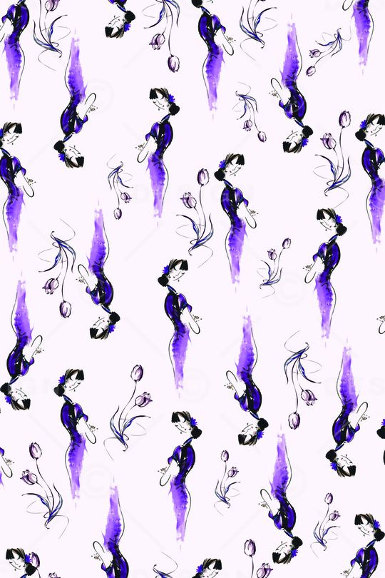 花卉印花华亿平台图片