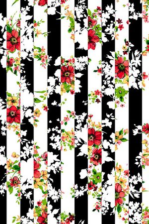 几何花卉印花华亿平台图片