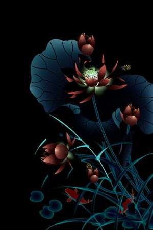 花卉印花华亿平台图片