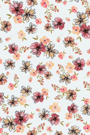 花卉印花华亿平台图片