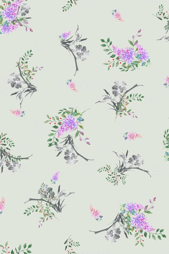 花卉印花华亿平台图片