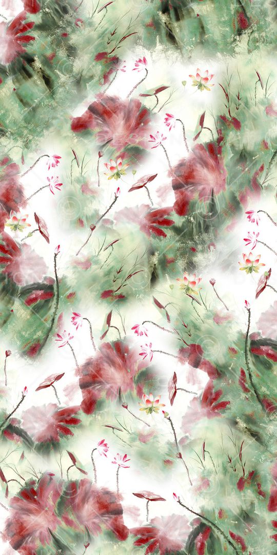 荷花印花华亿平台图片