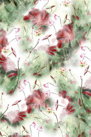 荷花印花华亿平台图片