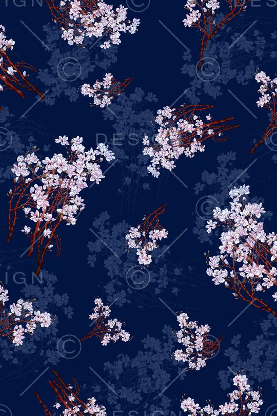 树枝印花华亿平台图片