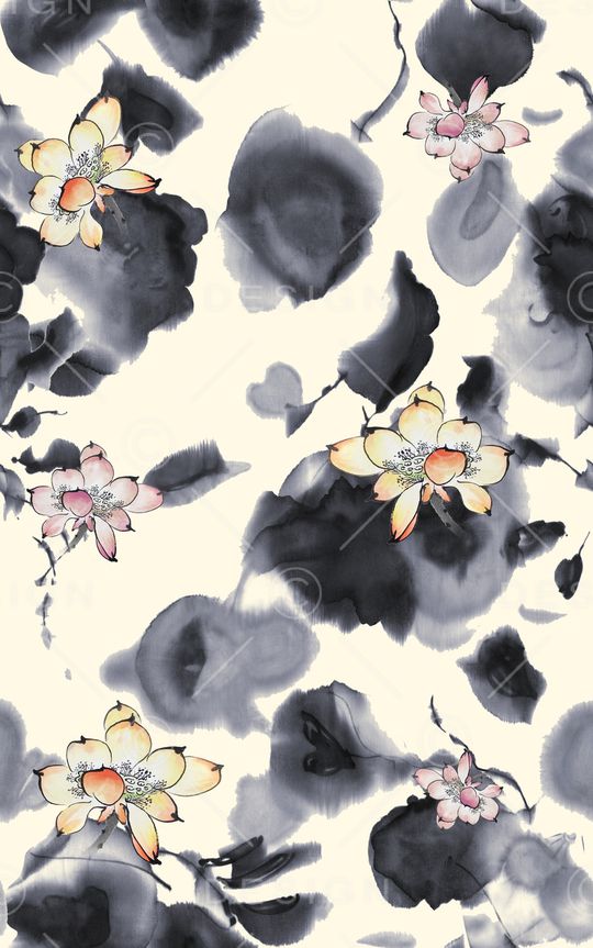 荷花印花华亿平台图片