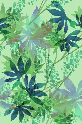 绿色印花华亿平台图片