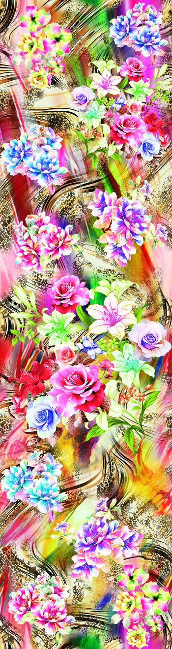 花卉印花华亿平台图片