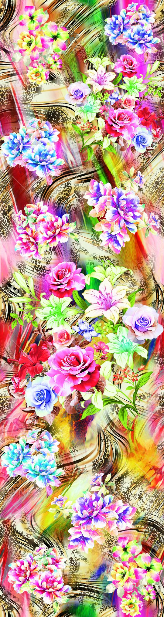 花卉印花华亿平台图片