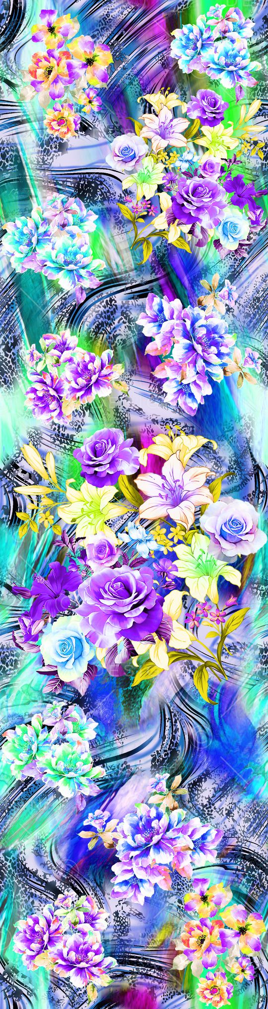 花卉印花华亿平台图片