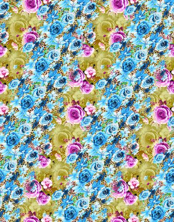 花卉印花华亿平台图片